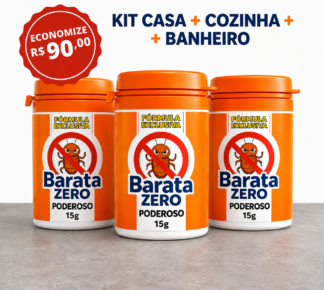 Barata Zero 15g – Kit 3 und- Fórmula Poderosa Contra Baratas