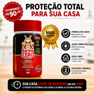 Barata Zero 20g - 1und- Fórmula Poderosa Contra Baratas
