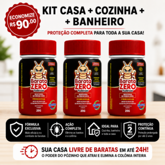 Barata Zero 20g – Kit 3 und- Fórmula Poderosa Contra Baratas